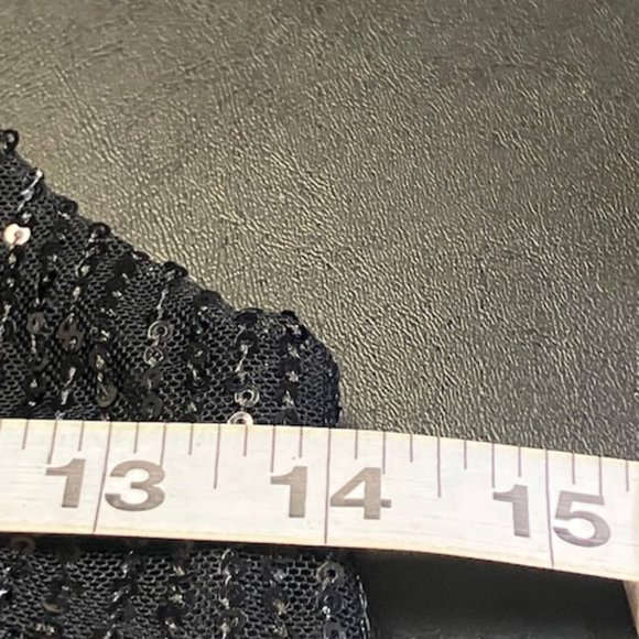NutsnBolts Women's Black Sequined Spaghetti Strap Mini Cocktail Dress M NWT - Picture 8 of 10